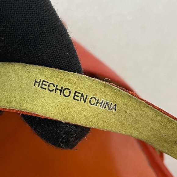 Camper Women's Red Leather Strappy Block Heels - Picture 12 of 12